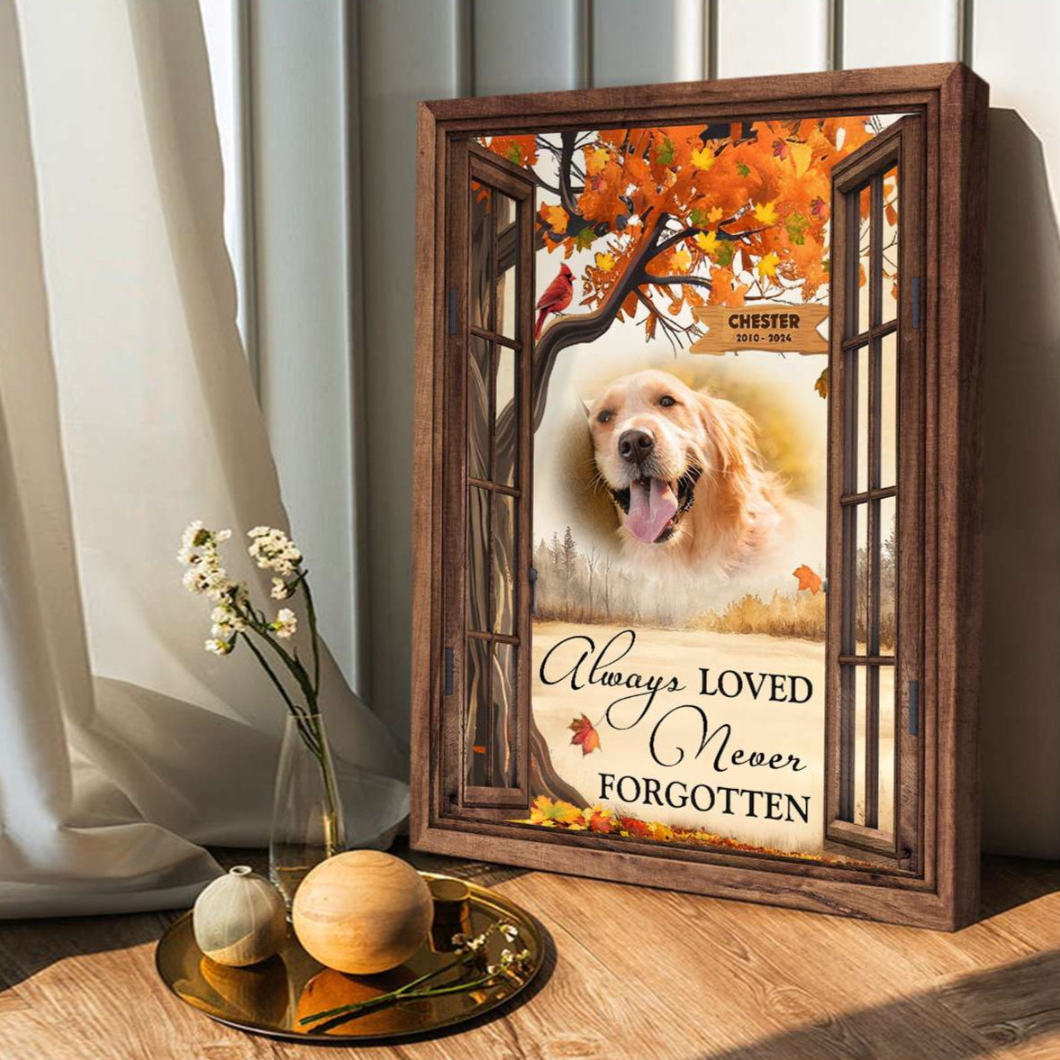 Always Loved Never Forgotten | Custom Dog Memorial Canvas | Dog Memorial Gifts