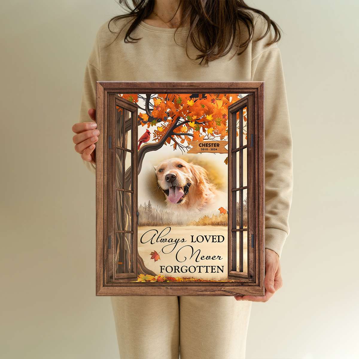 Always Loved Never Forgotten | Custom Dog Memorial Canvas | Dog Memorial Gifts
