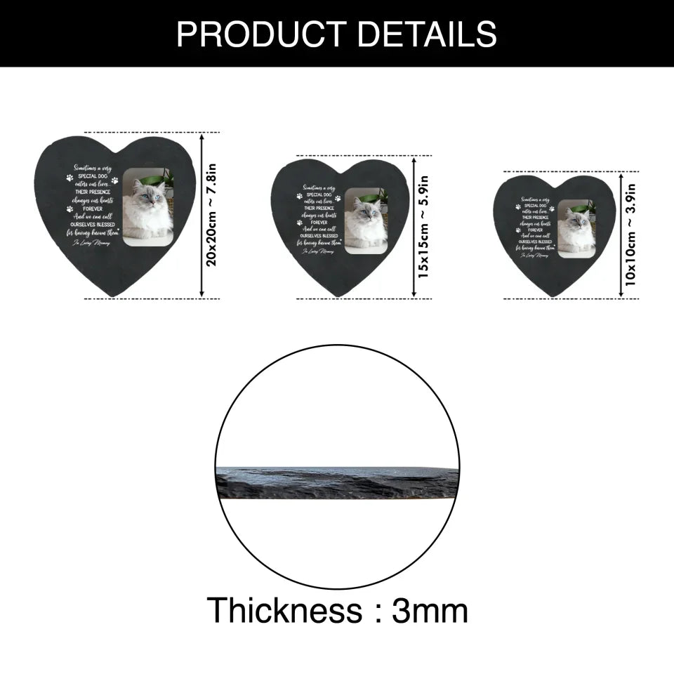 Dog Headstone | Custom Dog Memorial Garden Stone | Heart Shaped Headstone