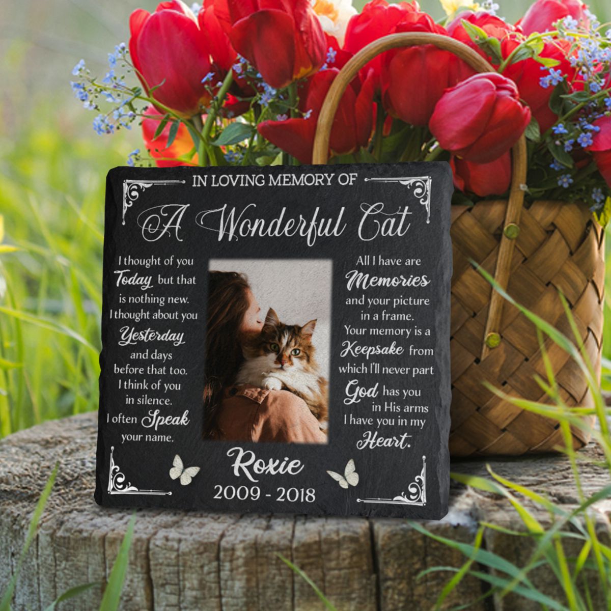 A Wonderful Cat Memorial Stone | Dog Headstone | Dog Tombstone