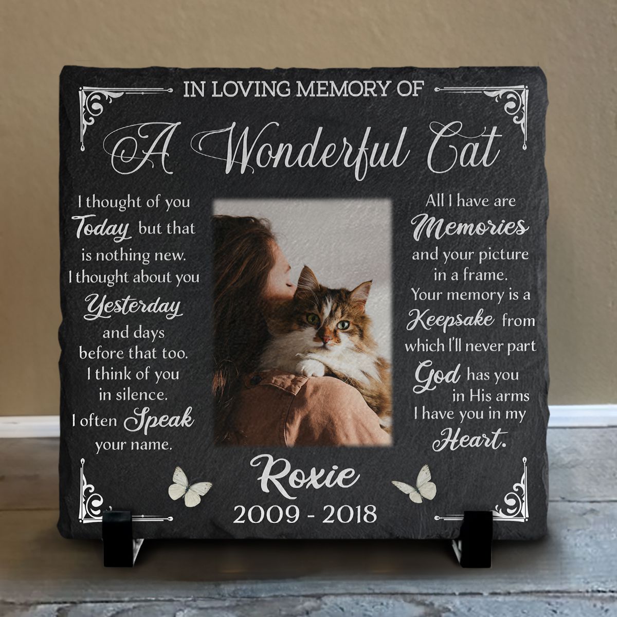 A Wonderful Cat Memorial Stone | Dog Headstone | Dog Tombstone