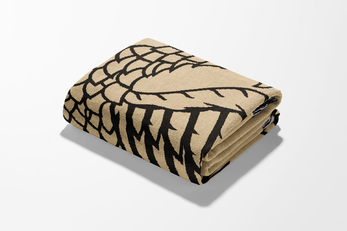 Byzantine Double Headed Eagle Tapestry Throw Woven Blanket | Medieval Tapestry Woven Throw Blanket