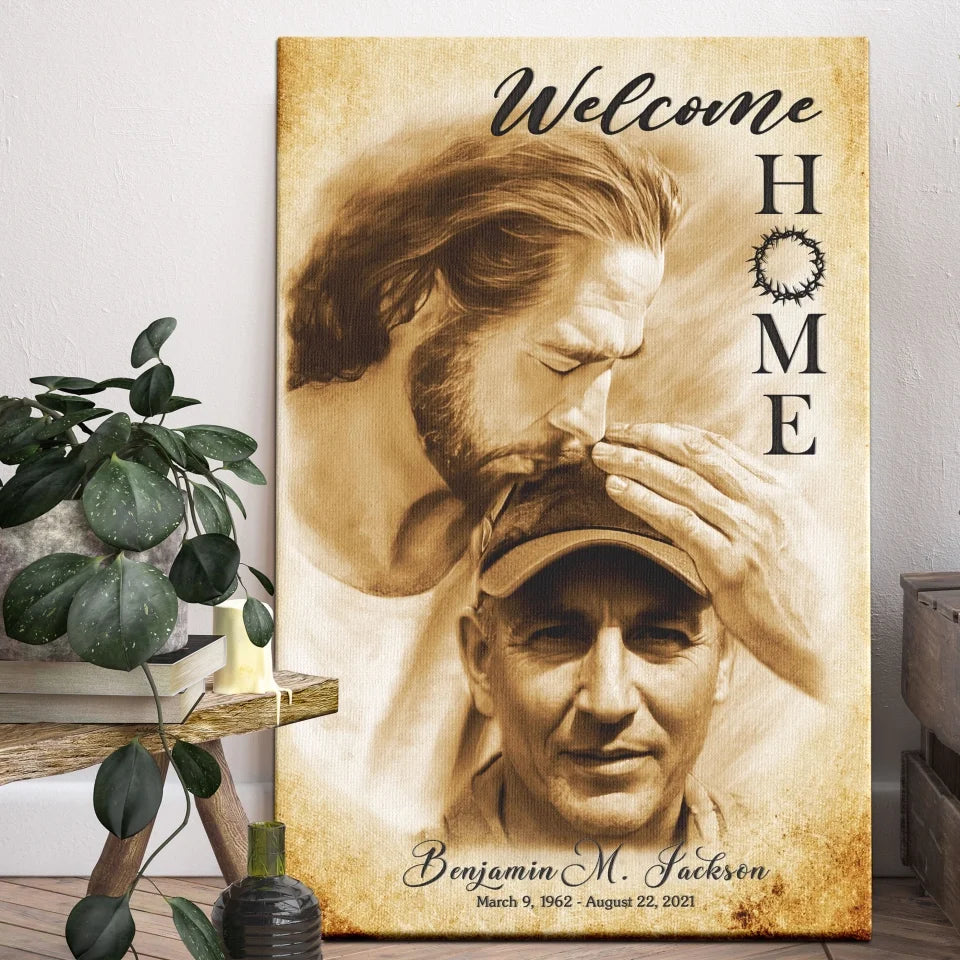 Welcome Home Memorial Canvas | Memorial Gift For Loss