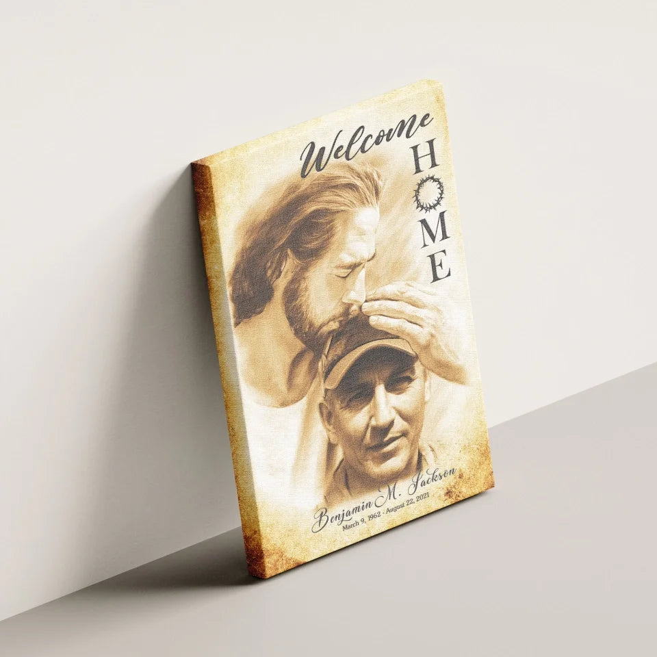 Welcome Home Memorial Canvas | Memorial Gift For Loss
