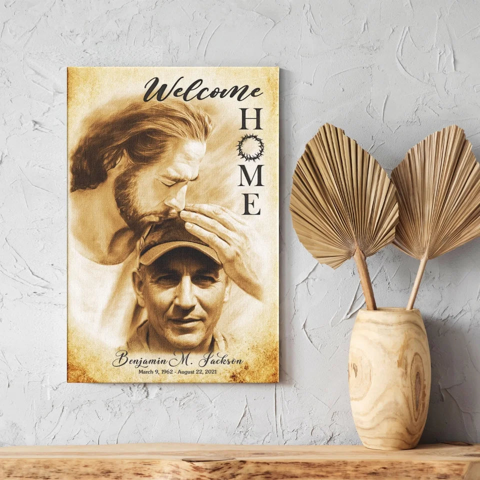 Welcome Home Memorial Canvas | Memorial Gift For Loss