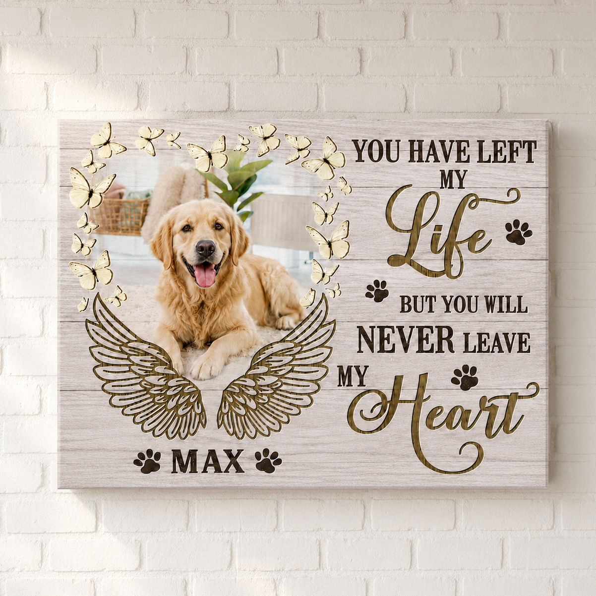 You Have Left My Life | Custom Dog Memorial Canvas | Dog Memorial Gifts
