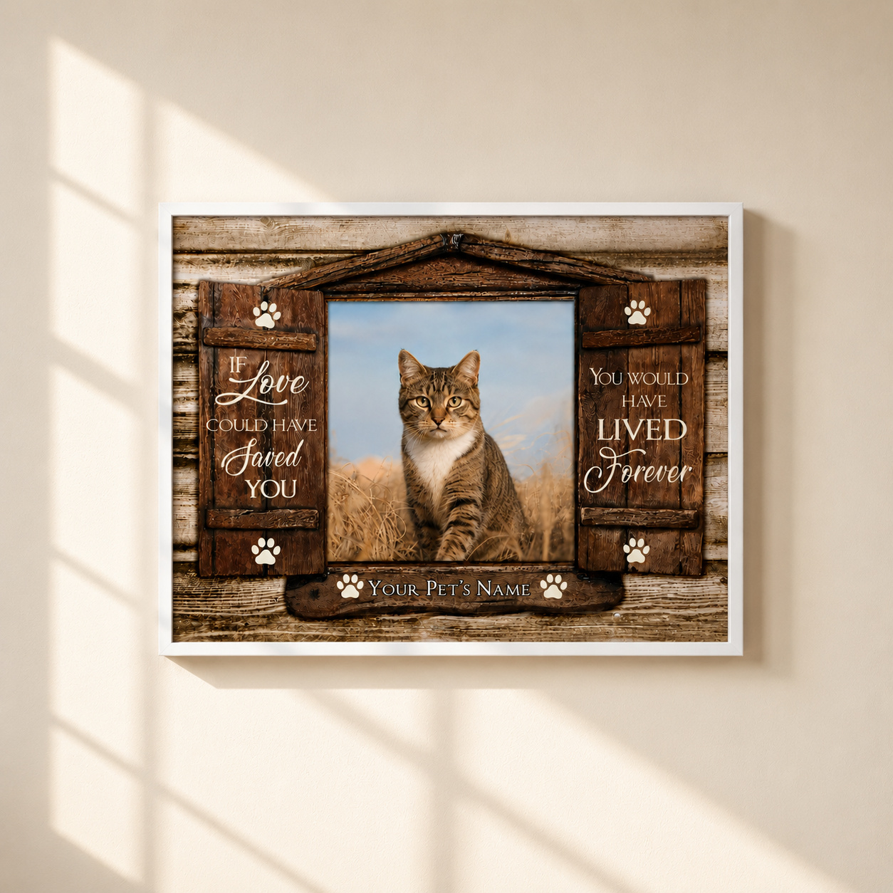 If Love Alone Could Have Saved You | Custom Cat Memorial Canvas | Cat Memorial Gifts