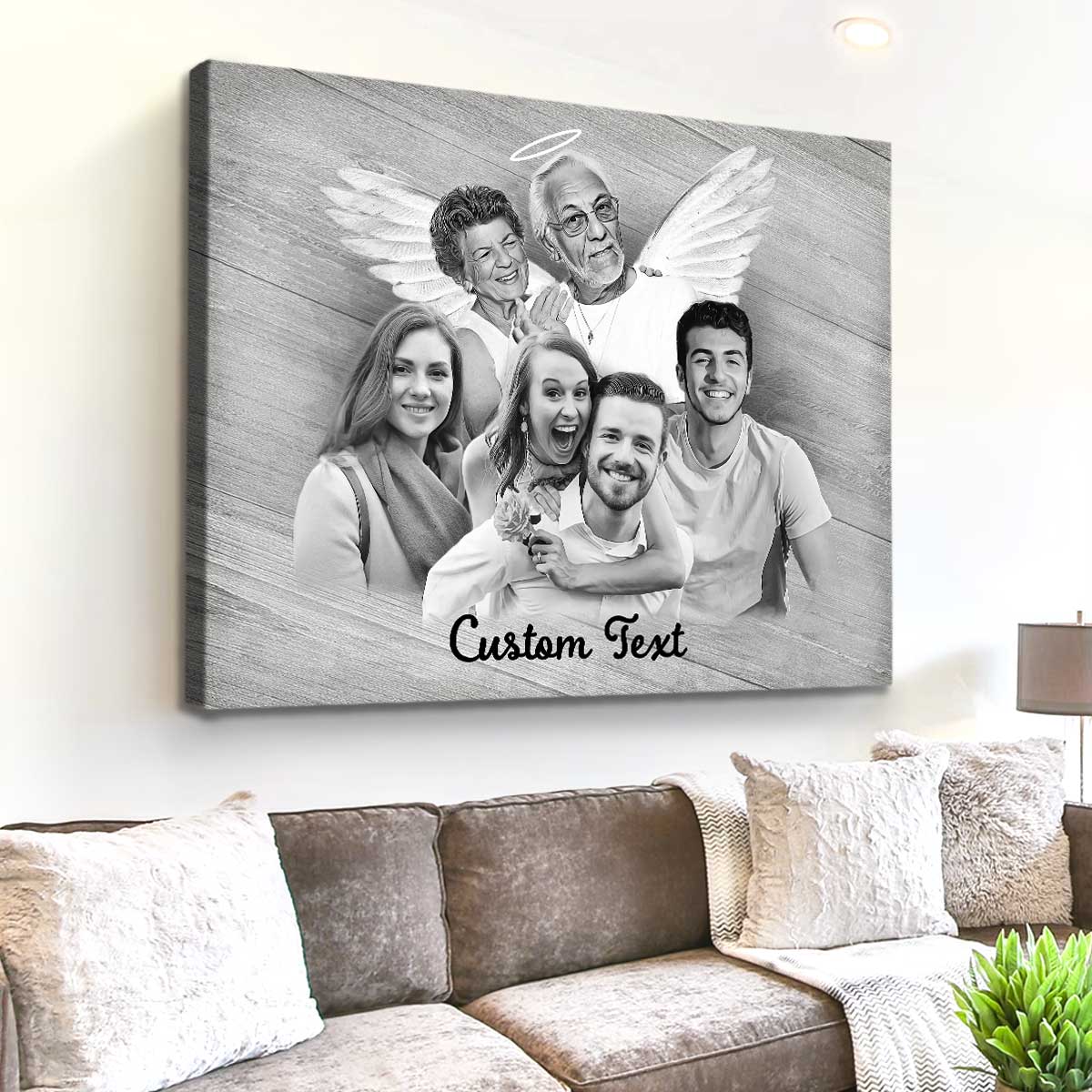 Add Deceased Loved One to Photo | Custom Memorial Canvas Print