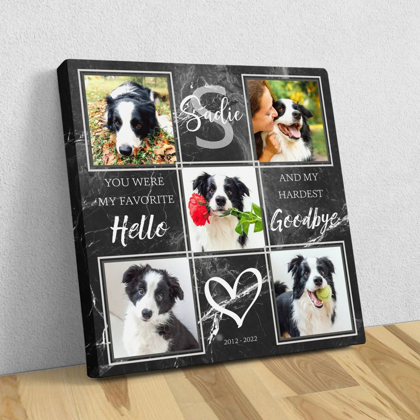 If Love Alone Could Have Kept You Here | Custom Dog Memorial Canvas | Dog Memorial Gifts