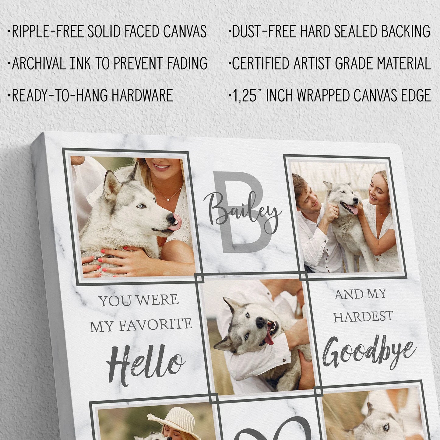 If Love Alone Could Have Kept You Here | Custom Dog Memorial Canvas | Dog Memorial Gifts
