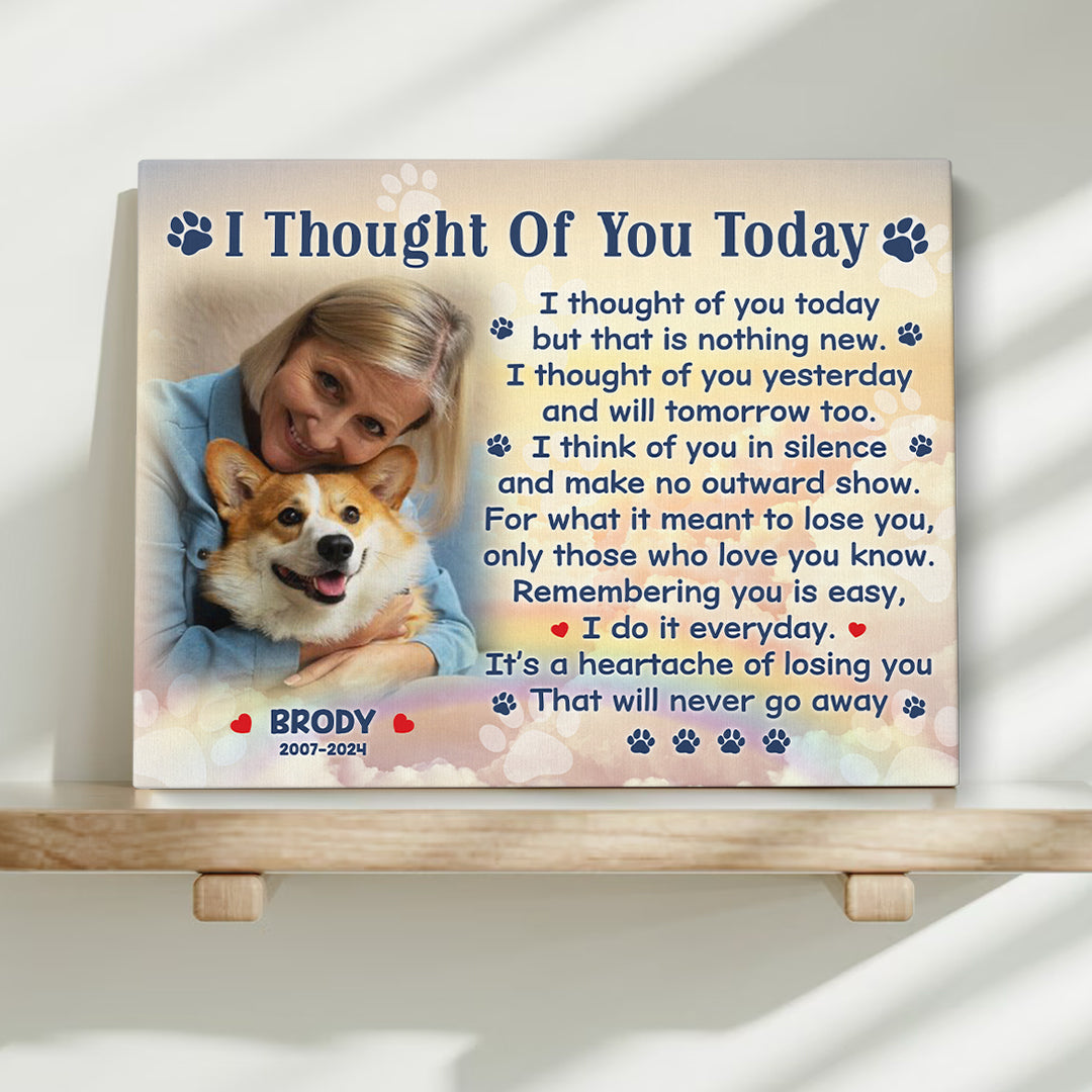 Waiting At The Door Dog Poem | Custom Dog Memorial Canvas Print | Rainbow Bridge