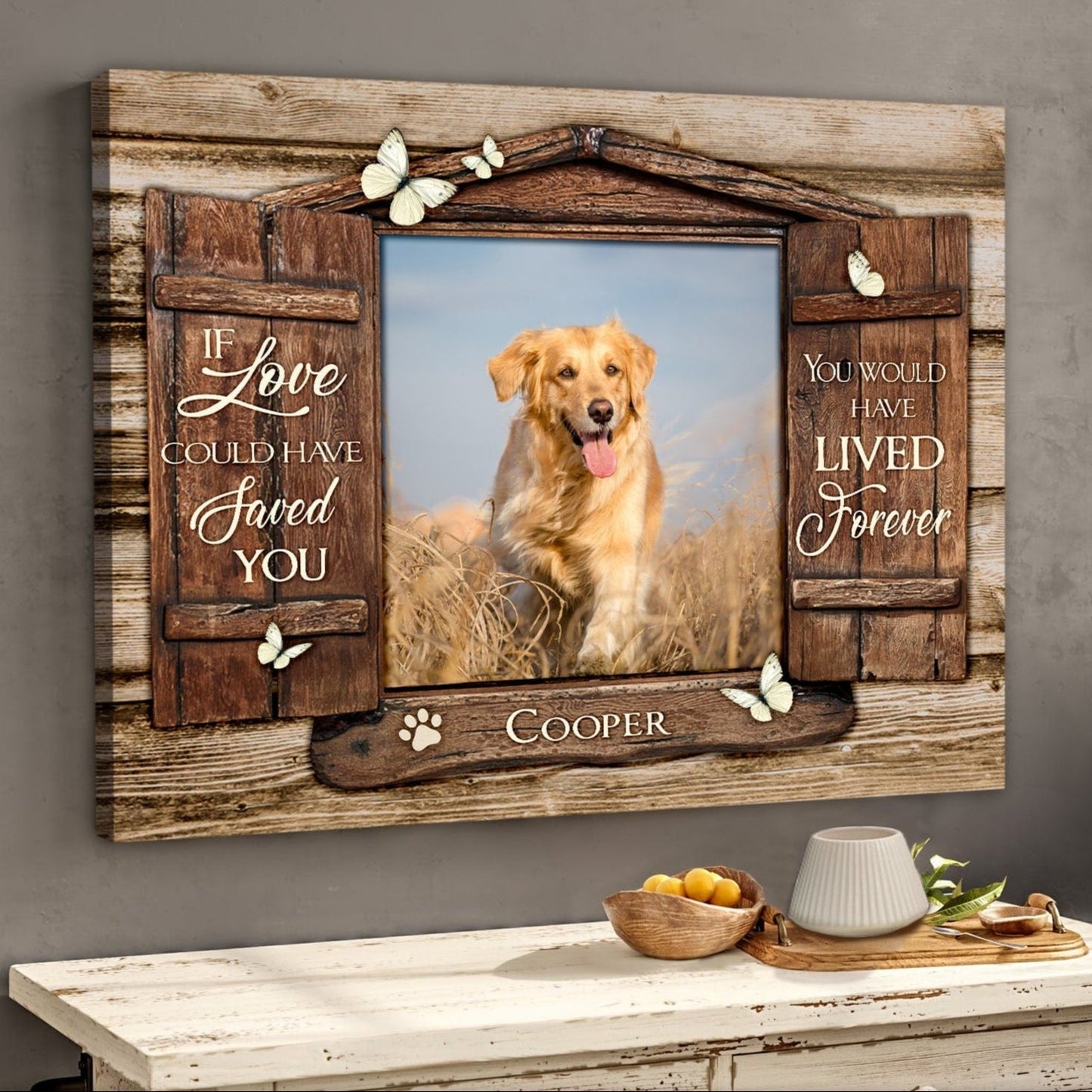 If Love Alone Could Have Saved You | Custom Dog Memorial Canvas | Dog Memorial Gifts