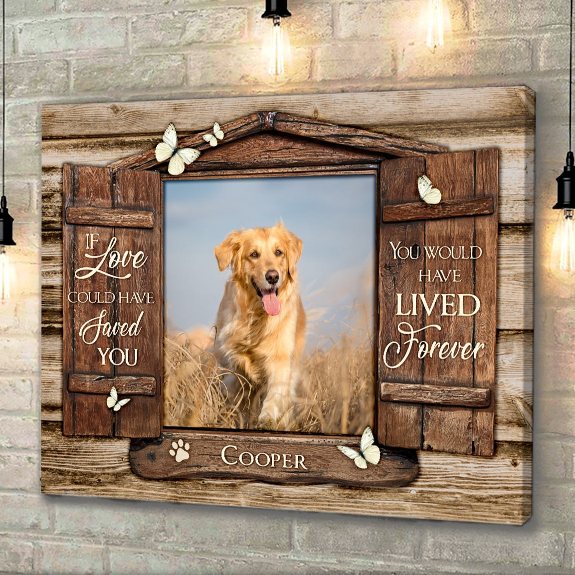 If Love Alone Could Have Saved You | Custom Dog Memorial Canvas | Dog Memorial Gifts