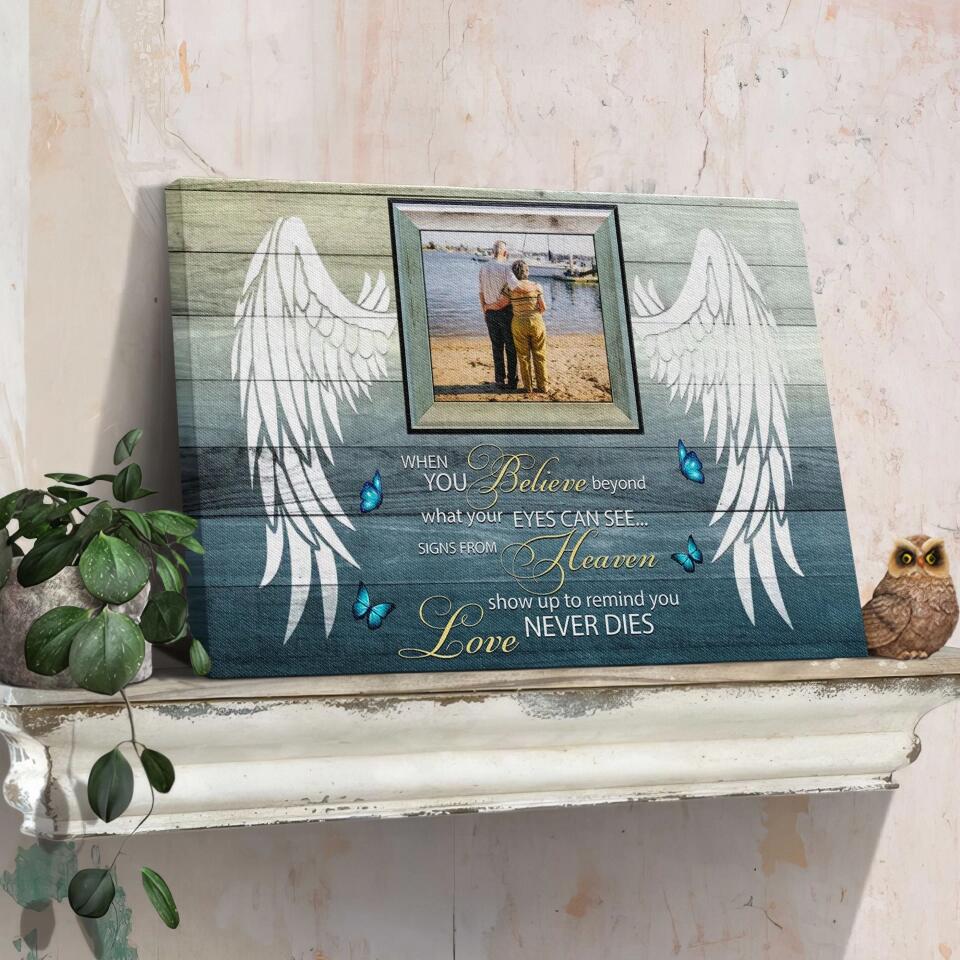 Your Wings Were Ready When You Believe Memorial Canvas | Memorial Gift For Loss