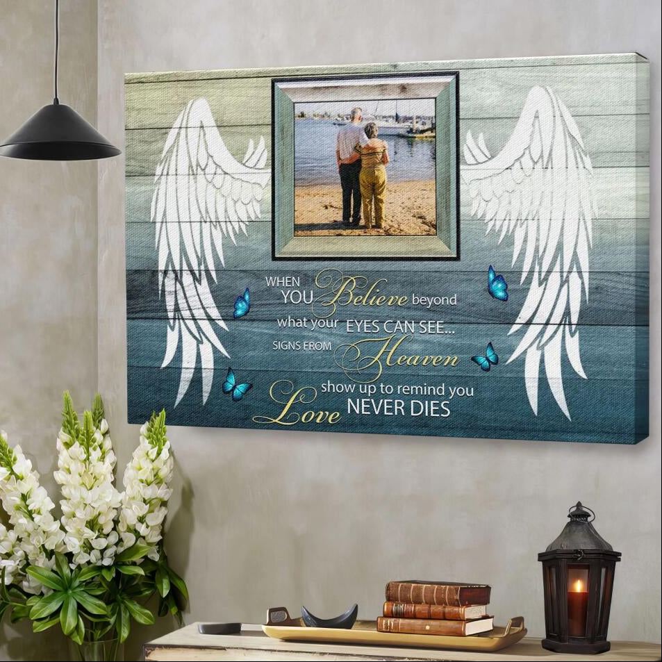 Your Wings Were Ready When You Believe Memorial Canvas | Memorial Gift For Loss