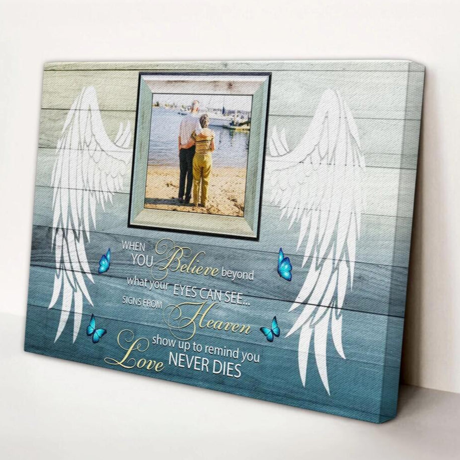 Your Wings Were Ready When You Believe Memorial Canvas | Memorial Gift For Loss