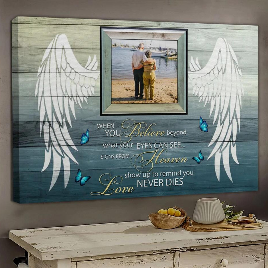 Your Wings Were Ready When You Believe Memorial Canvas | Memorial Gift For Loss