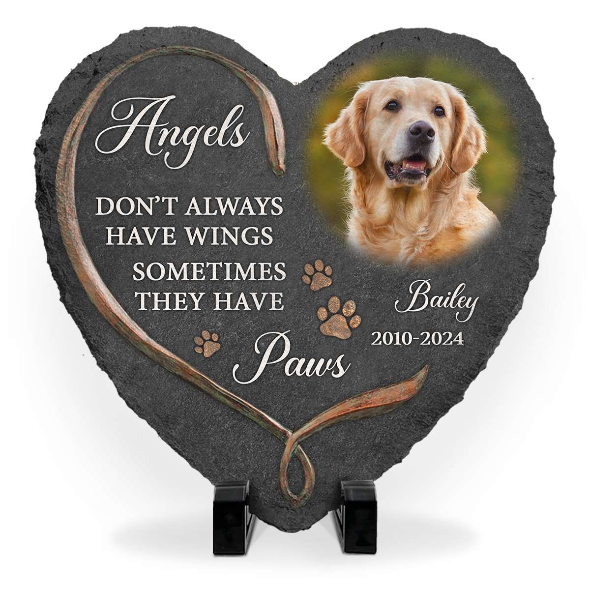 Always On My Mind Forever In My Heart Memorial Stone | Dog Headstone | Dog Tombstone