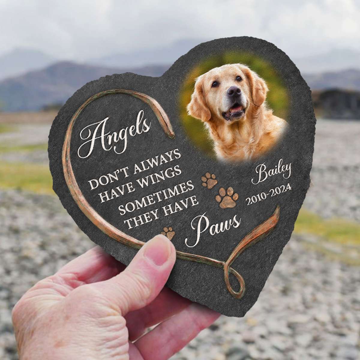 Always On My Mind Forever In My Heart Memorial Stone | Dog Headstone | Dog Tombstone