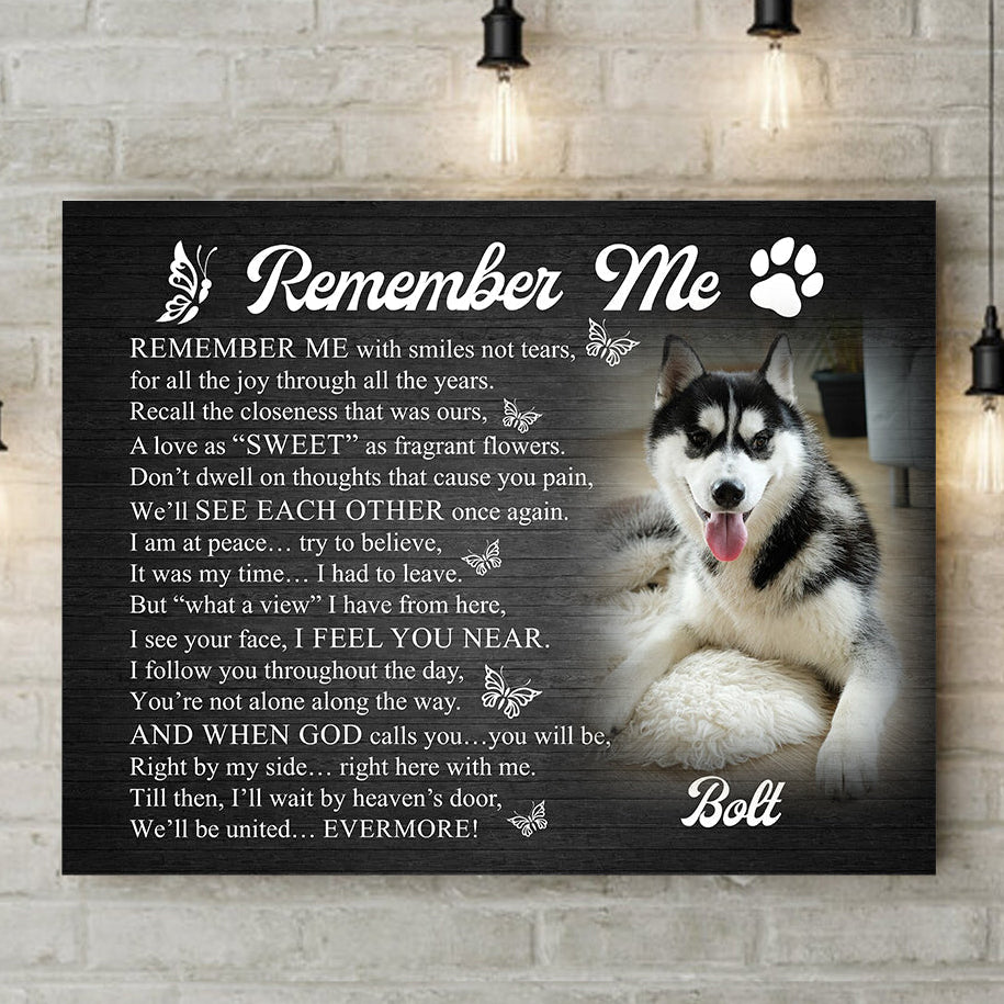 Remember Me Poem Cat Memorial Canvas Cat Memorial Gifts