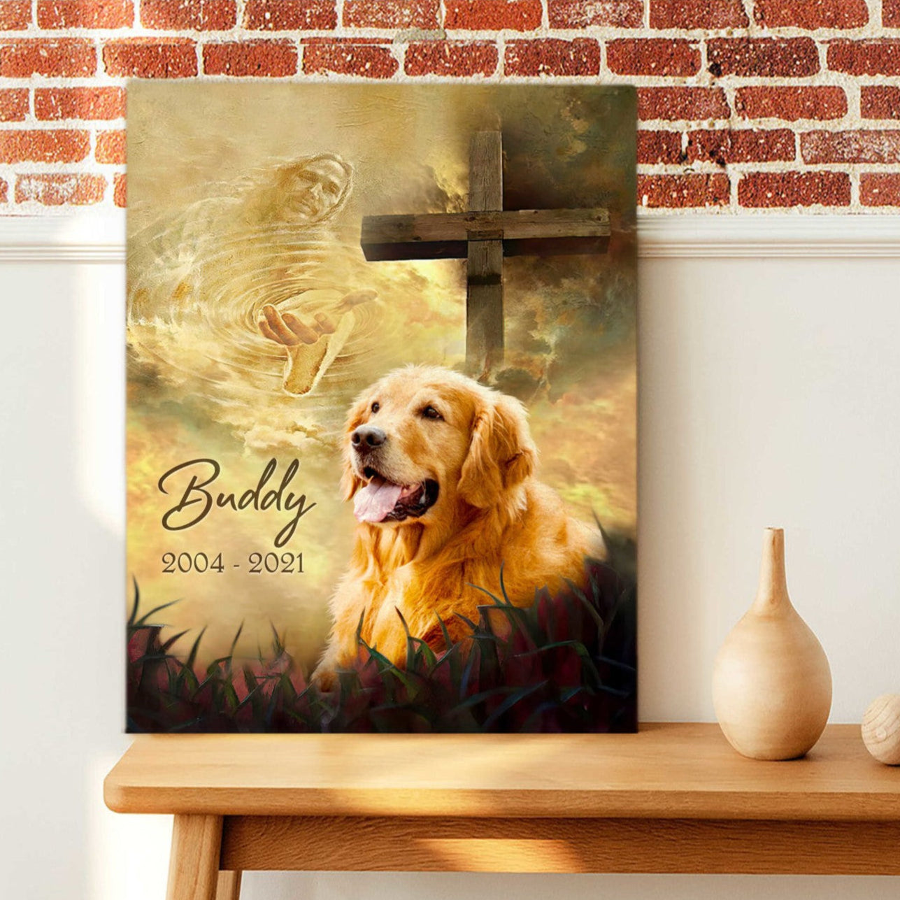 Take My Hand Jesus God Canvas | Custom Dog Memorial Canvas Print
