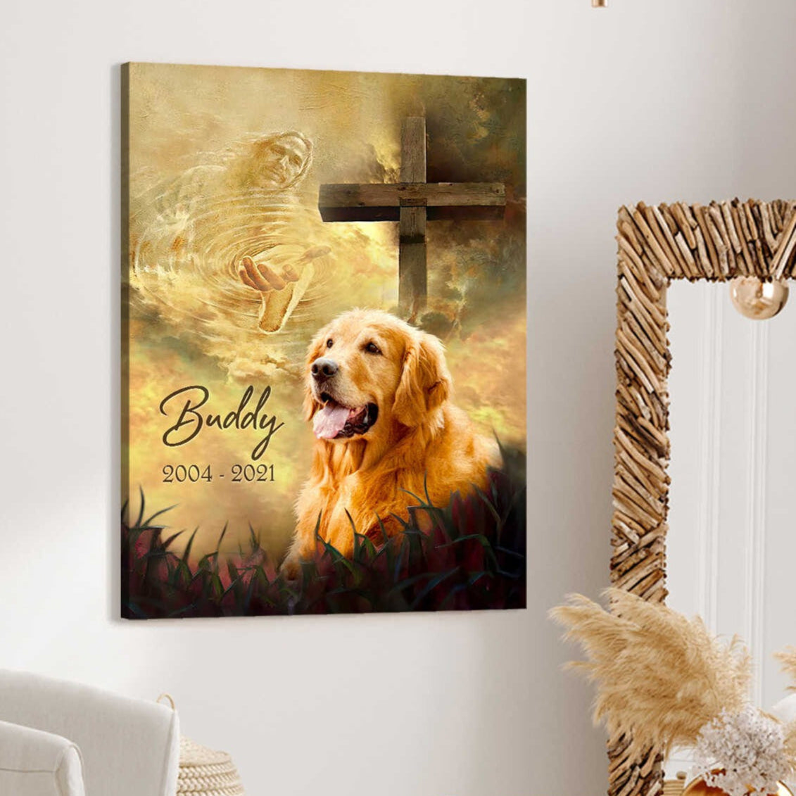 Take My Hand Jesus God Canvas | Custom Dog Memorial Canvas Print