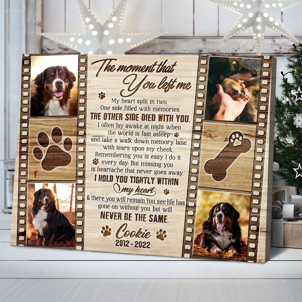 The Moment That You Left Me | Custom Dog Memorial Canvas Print