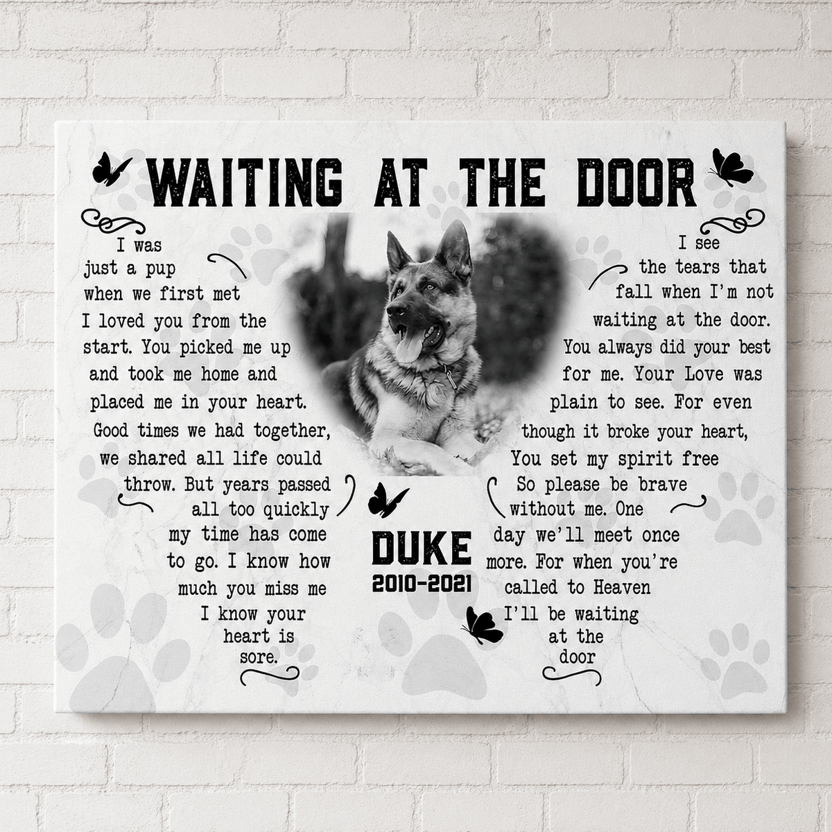 Waiting At The Door Dog Memorial Gifts