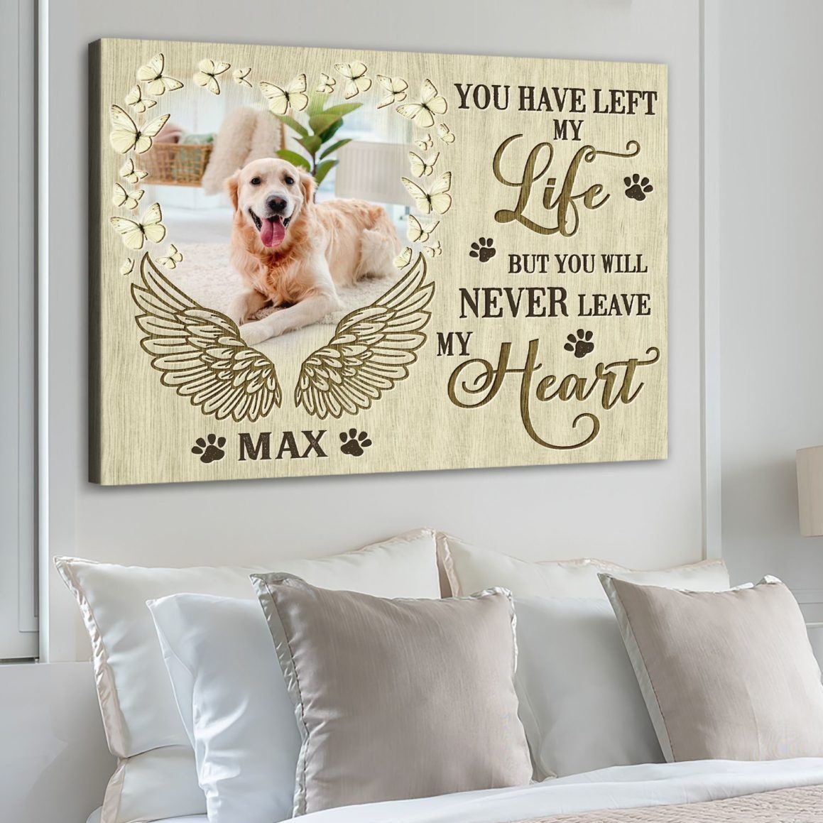 You Have Left My Life | Custom Dog Memorial Canvas | Dog Memorial Gifts