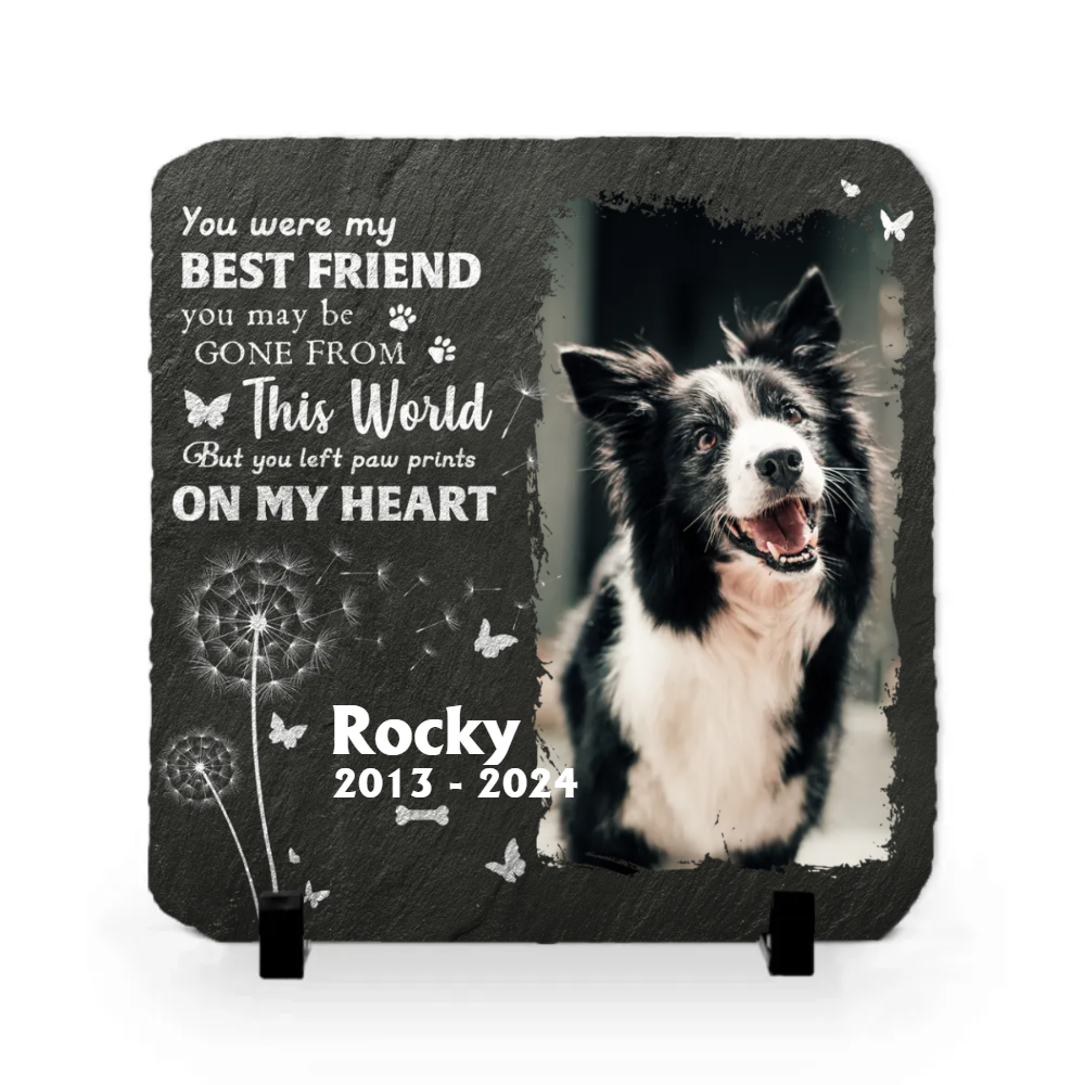 You Were My Best Friend Memorial Stone | Dog Headstone | Dog Tombstone