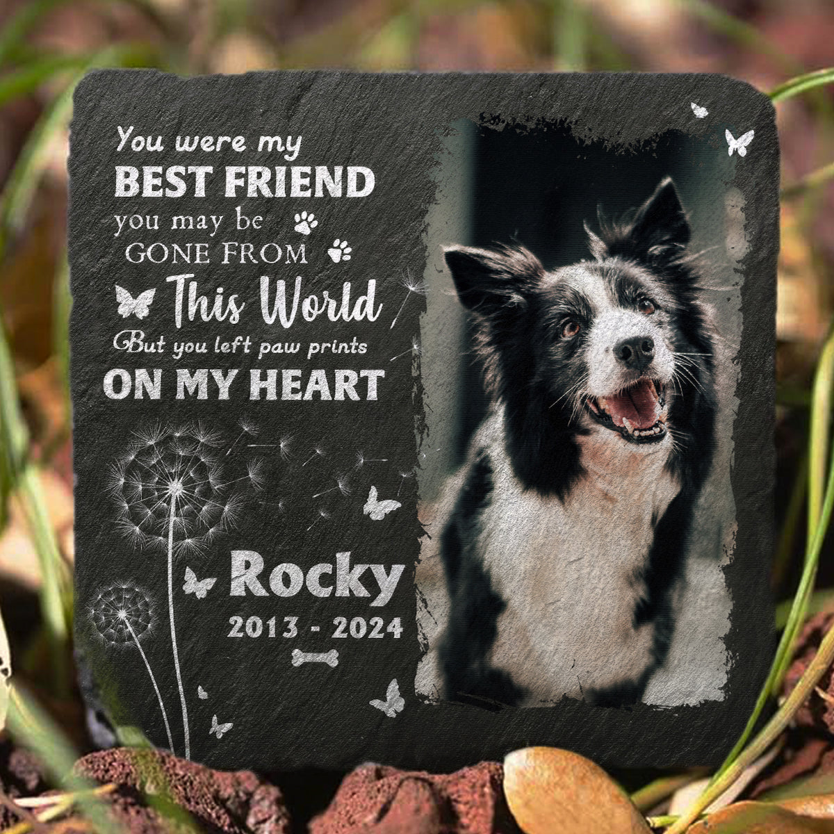 You Were My Best Friend Memorial Stone | Dog Headstone | Dog Tombstone