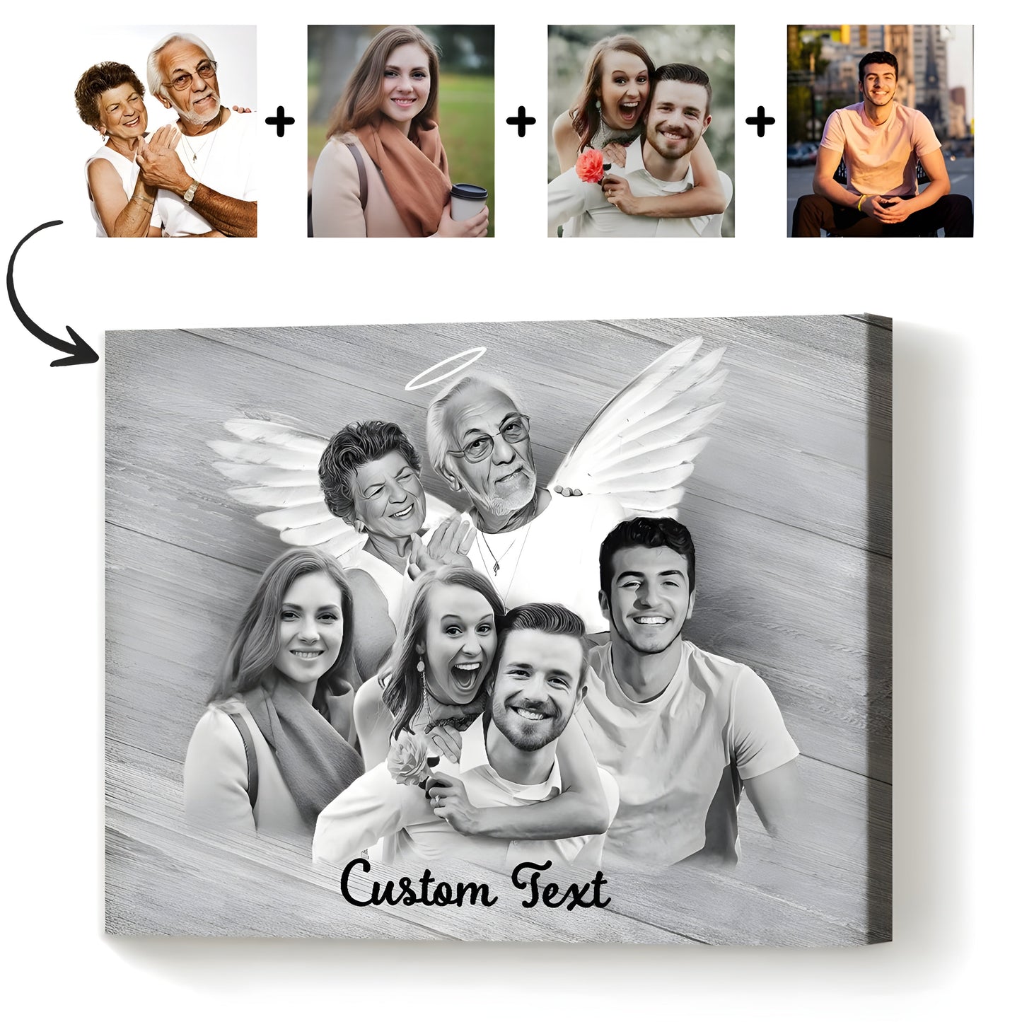 Add Deceased Loved One to Photo | Custom Memorial Canvas Print