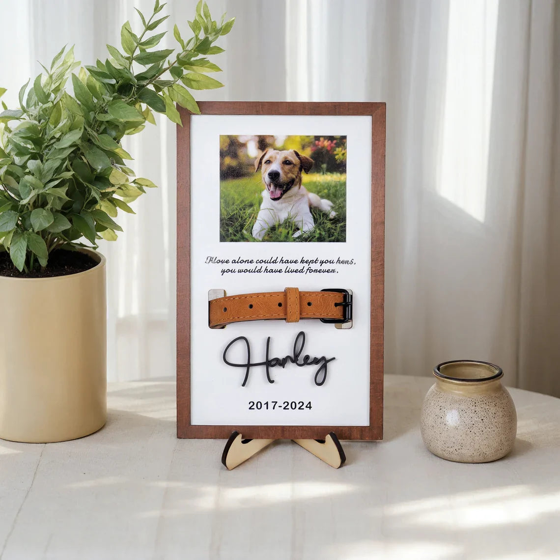Custom Dog Memorial Collar With Photo