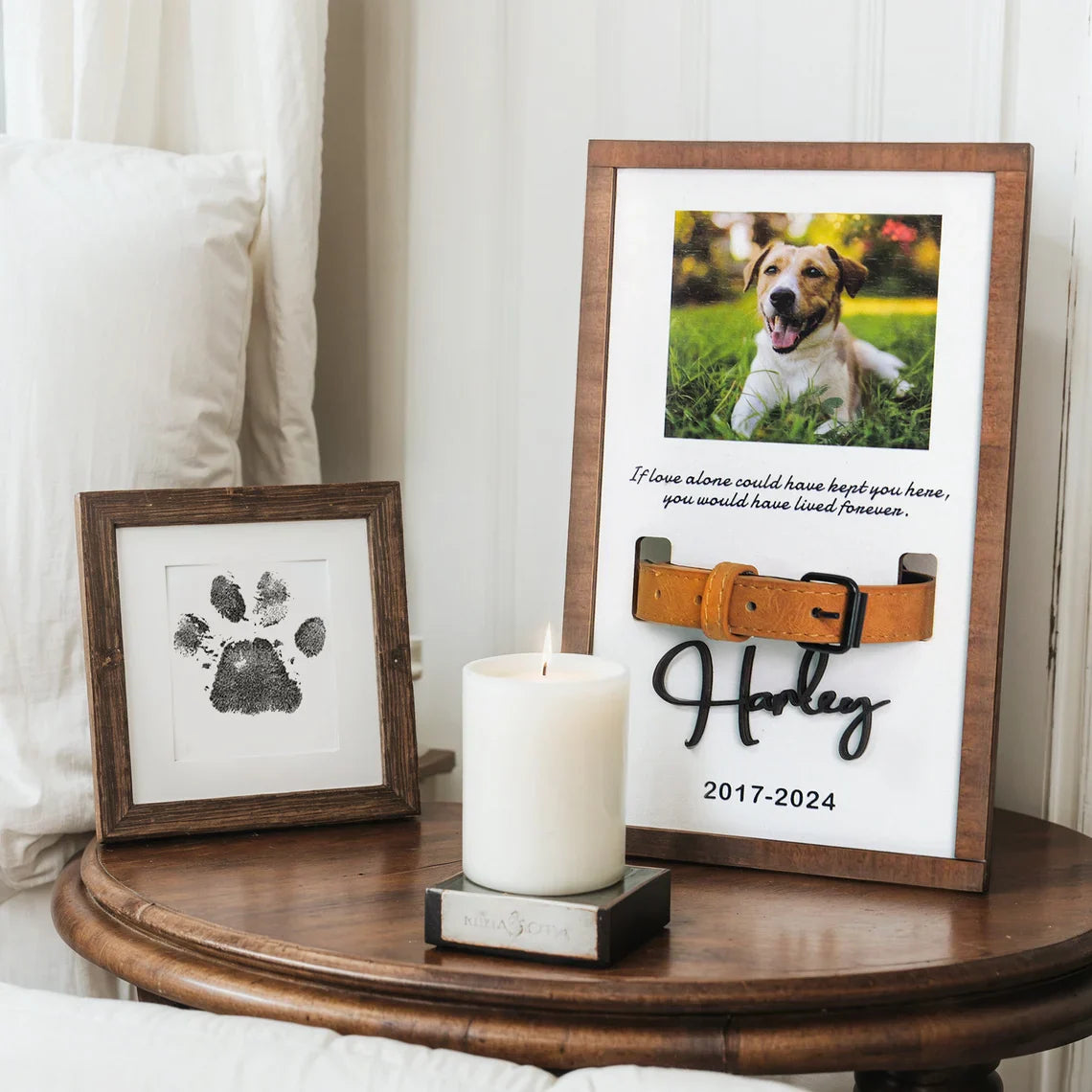 Custom Dog Memorial Collar With Photo