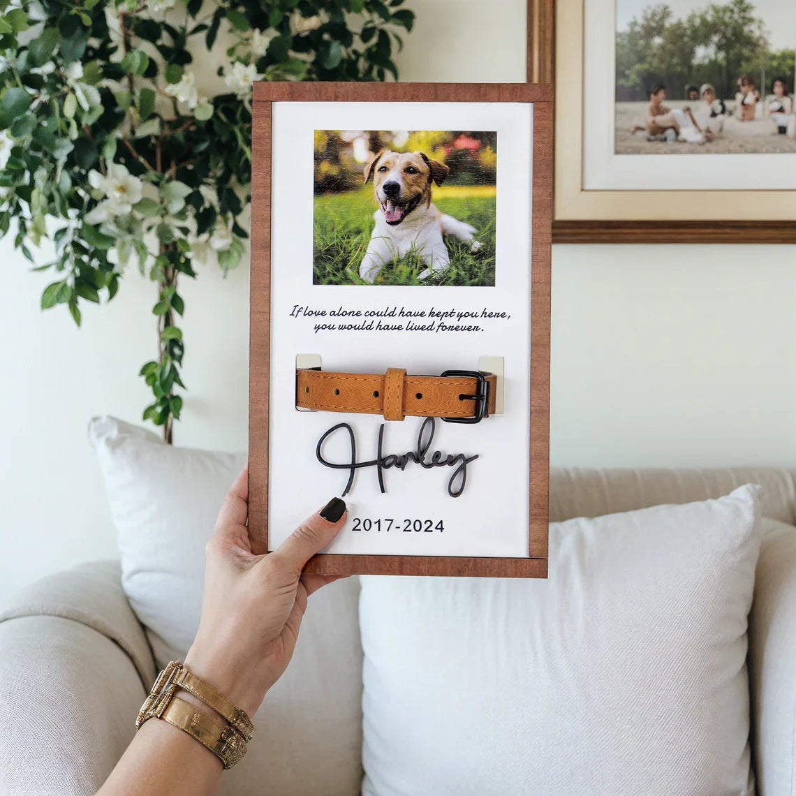 Custom Dog Memorial Collar With Photo