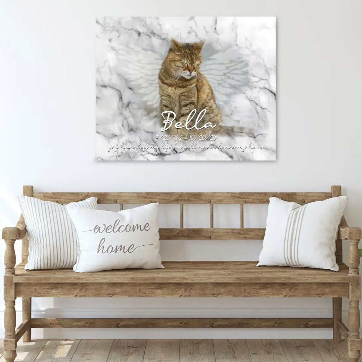 Custom Cat Memorial Canvas | Cat Memorial Gifts