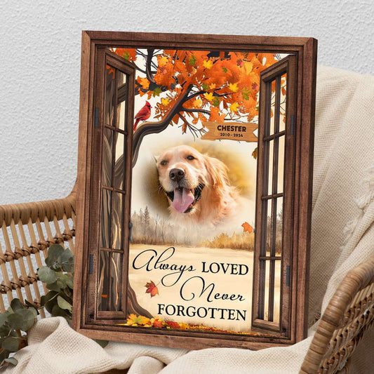 Always Loved Never Forgotten | Custom Dog Memorial Canvas | Dog Memorial Gifts