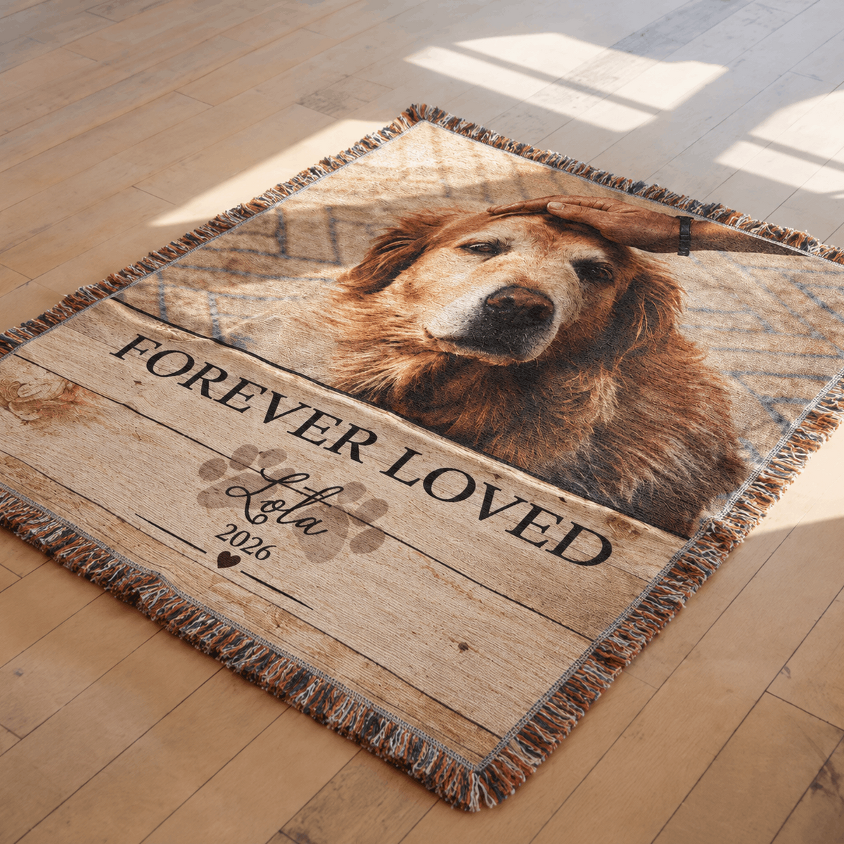 Personalized Custom Photo Dog Tapestry Blanket