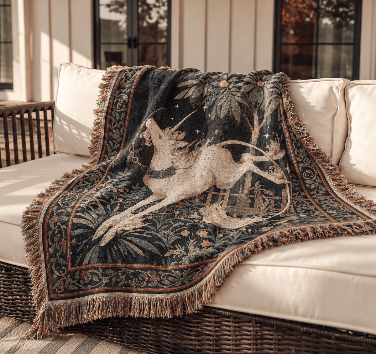 The Unicorn Out Captivity Tapestry | Unicorn Hunt Tapestry