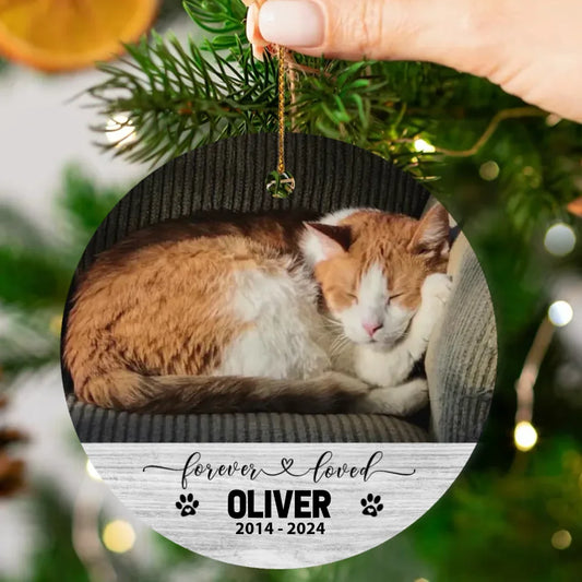 Cat Picture Christmas Ornament | Custom Ceramic Ornament