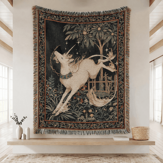The Unicorn Out Captivity Tapestry | Unicorn Hunt Tapestry