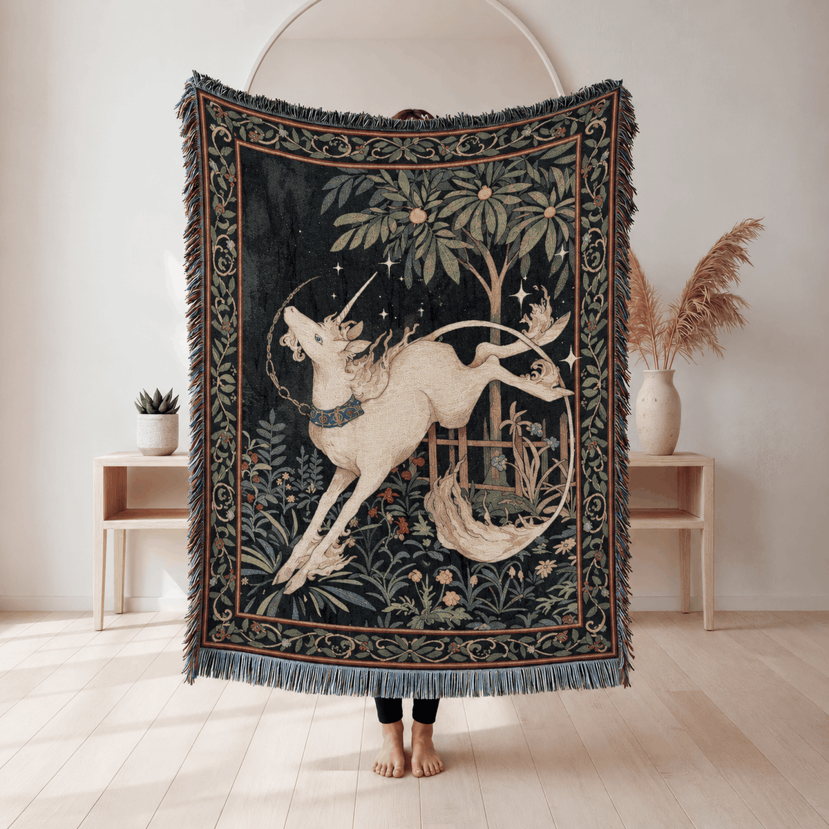 The Unicorn Out Captivity Tapestry | Unicorn Hunt Tapestry