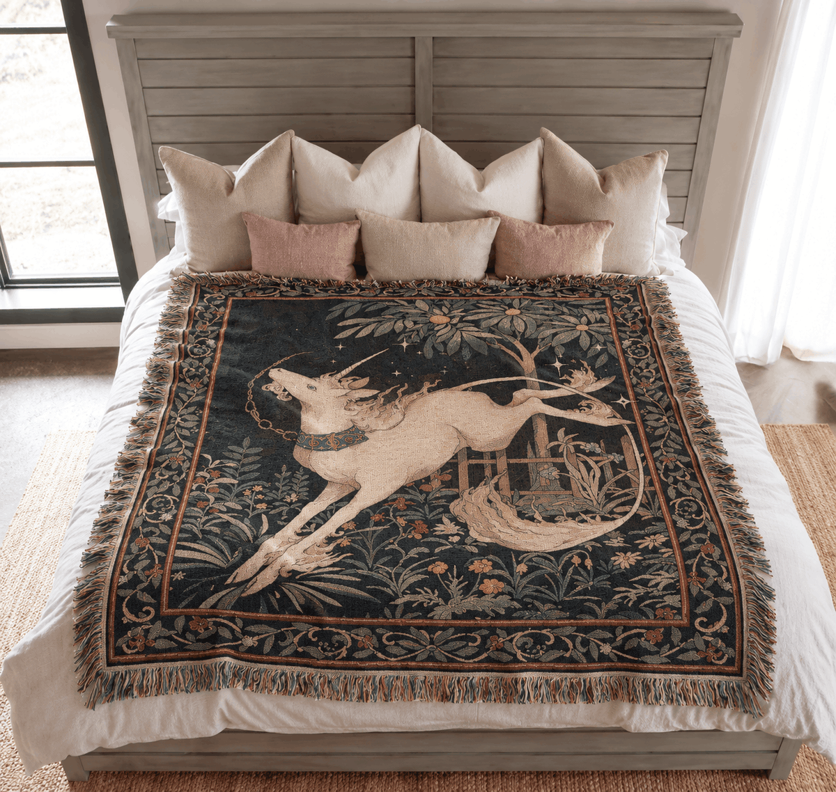 The Unicorn Out Captivity Tapestry | Unicorn Hunt Tapestry