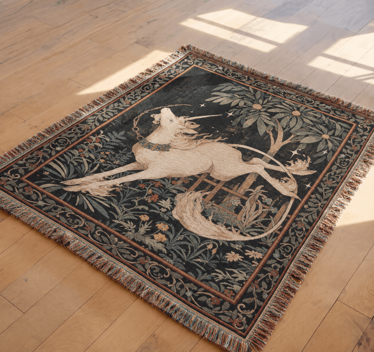The Unicorn Out Captivity Tapestry | Unicorn Hunt Tapestry