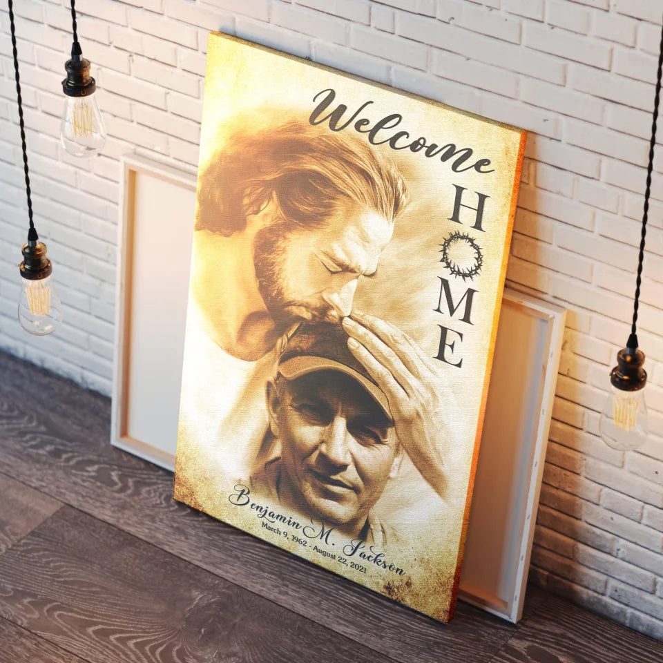 Welcome Home Memorial Canvas | Memorial Gift For Loss