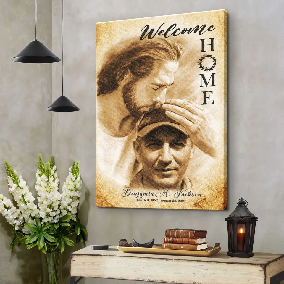 Welcome Home Memorial Canvas | Memorial Gift For Loss