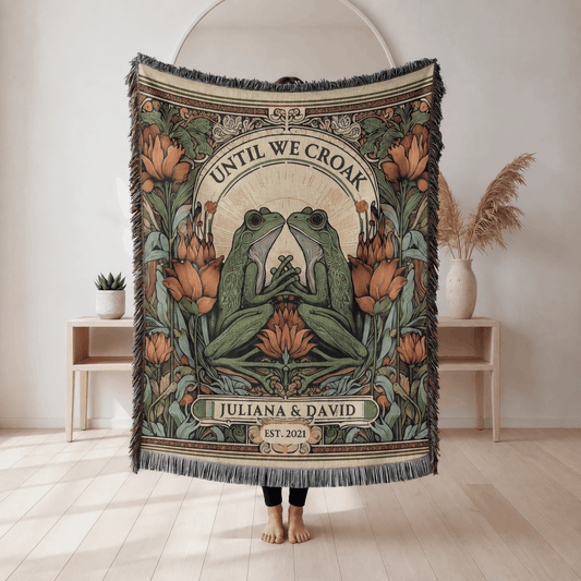 Custom Name Tapestry Woven Blanket | Until We Croak Tapestry