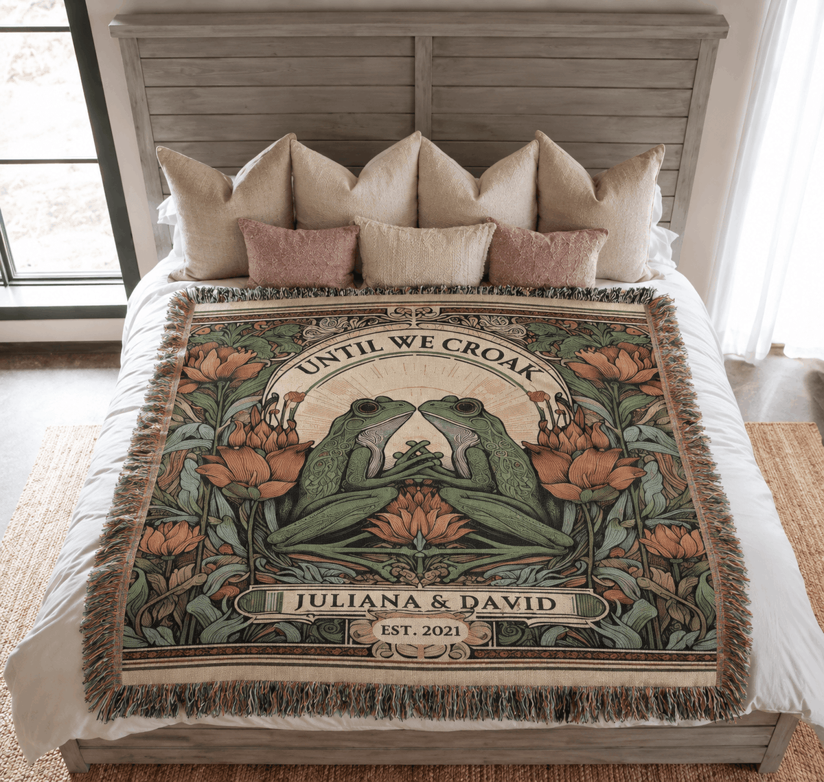 Custom Name Tapestry Woven Blanket | Until We Croak Tapestry