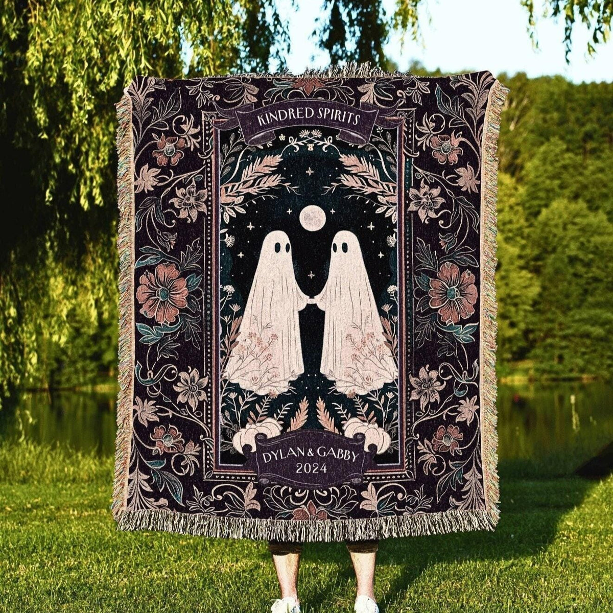Ghost Lovers Custom Tapestry | Custom Tapestry Woven Blanket For Couple