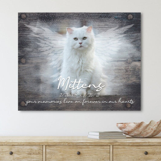 Custom Cat Memorial Canvas | Cat Memorial Gifts